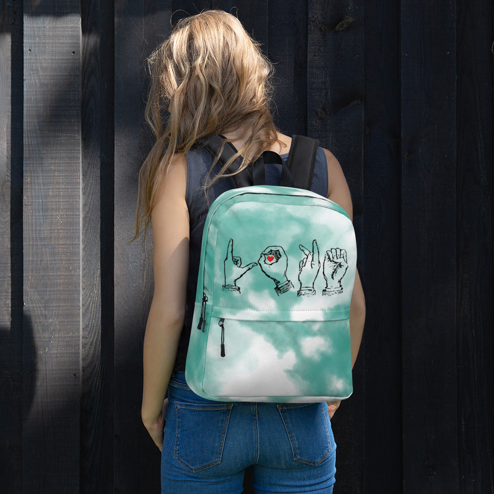 Love Language Backpack (Teal)