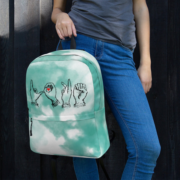 Love Language Backpack (Teal)