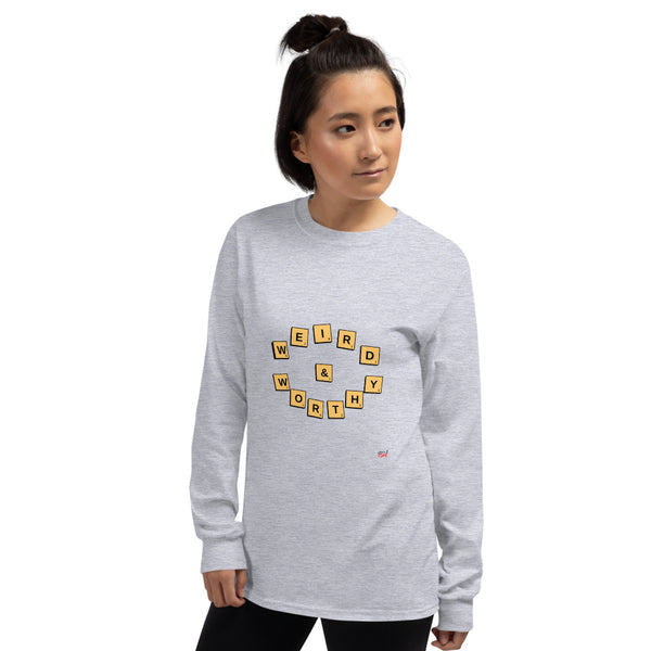 Weird & Worthy Long Sleeve Shirt (Scrabble)