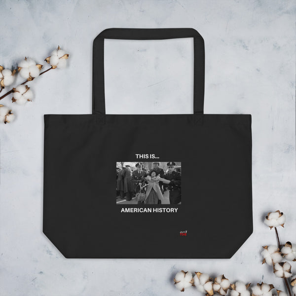 This is... America - Large Organic Tote Bag (Police & Woman)