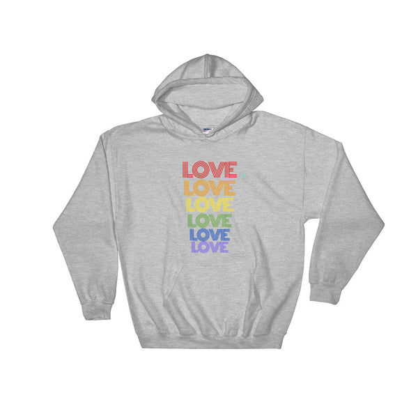 LOVE LOVE Hooded Sweatshirt (White or Grey)