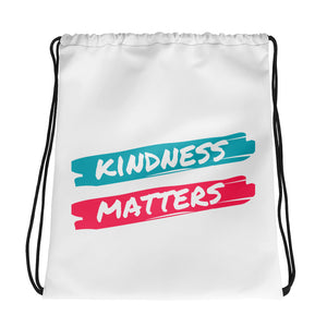 KINDNESS Matters Drawstring bag (White/Teal)