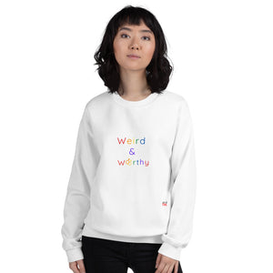 Weird & Worthy Sweatshirt (Rainbow Symbol)