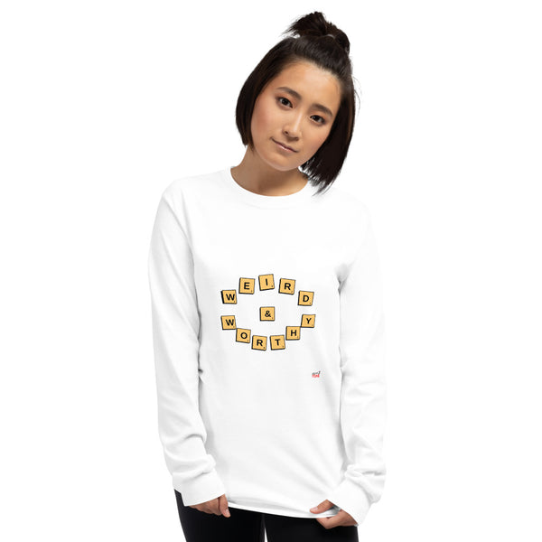 Weird & Worthy Long Sleeve Shirt (Scrabble)