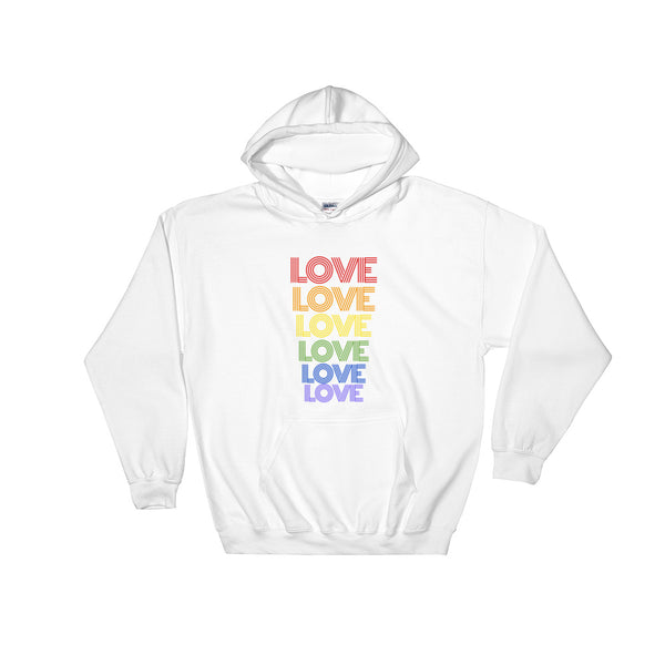 LOVE LOVE Hooded Sweatshirt (White or Grey)