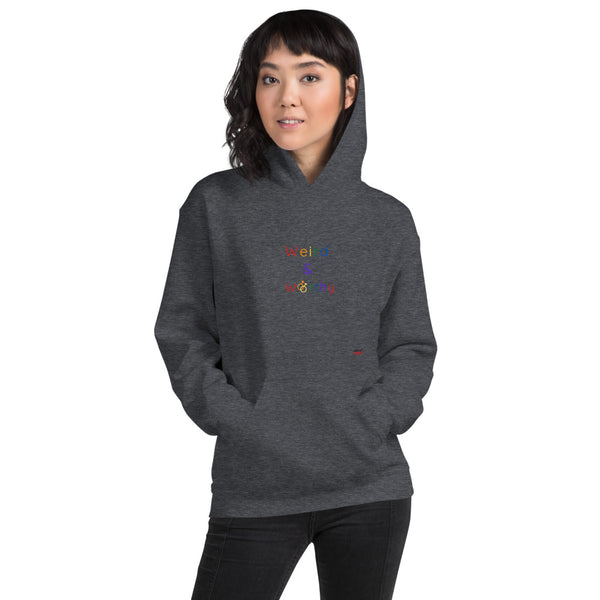 Weird & Worthy Hoodie (Rainbow Symbol)