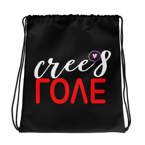 cree8LOVE Drawstring bag (Black)