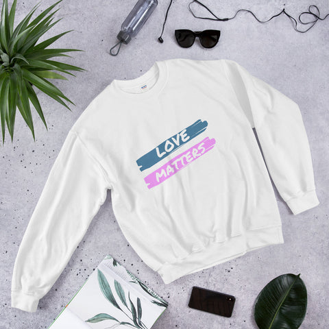 LOVE Matters Sweatshirt (White/Blue)