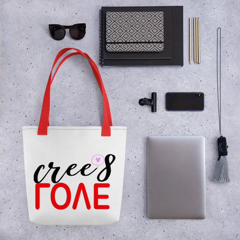 cree8LOVE Tote bag (White/Red)