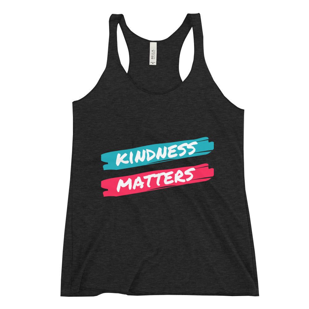 KINDNESS Matters Racerback Tank (Grey/Teal)