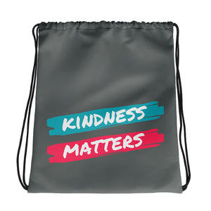 KINDNESS Matters Drawstring bag (Grey/Teal)