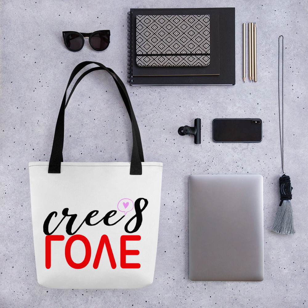 cree8LOVE Tote bag (White/Red)