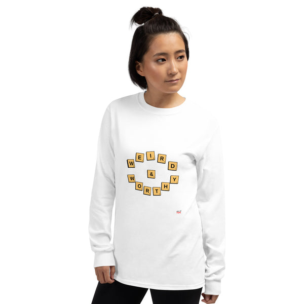 Weird & Worthy Long Sleeve Shirt (Scrabble)